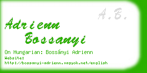 adrienn bossanyi business card