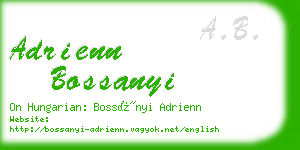 adrienn bossanyi business card